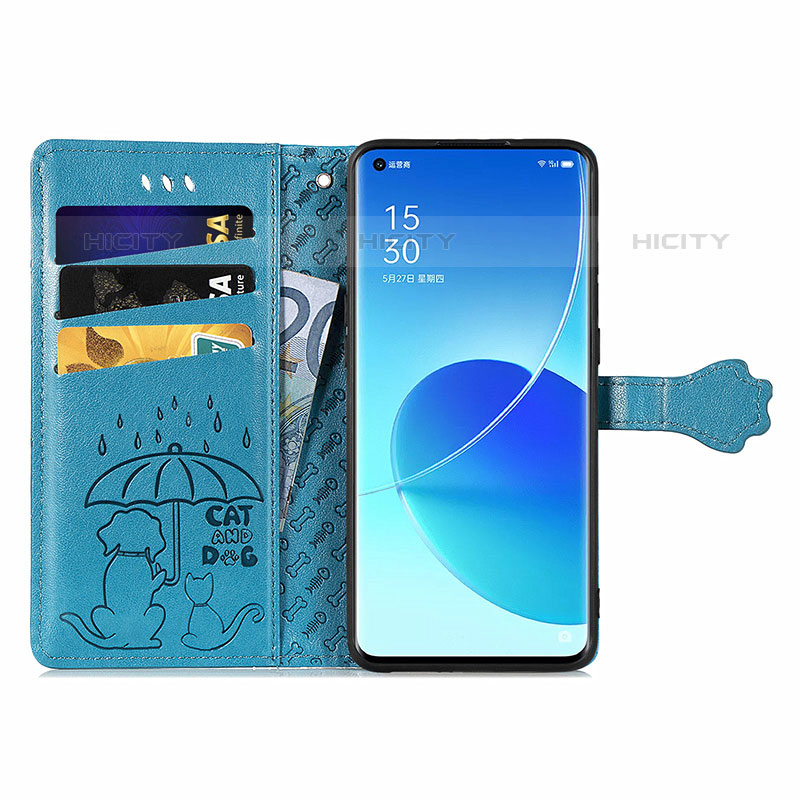 Funda de Cuero Cartera con Soporte Patron de Moda Carcasa S03D para Oppo Reno6 Pro 5G