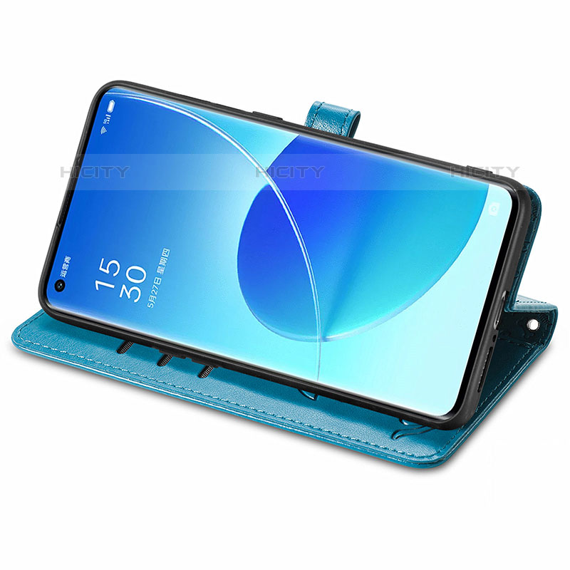 Funda de Cuero Cartera con Soporte Patron de Moda Carcasa S03D para Oppo Reno6 Pro 5G