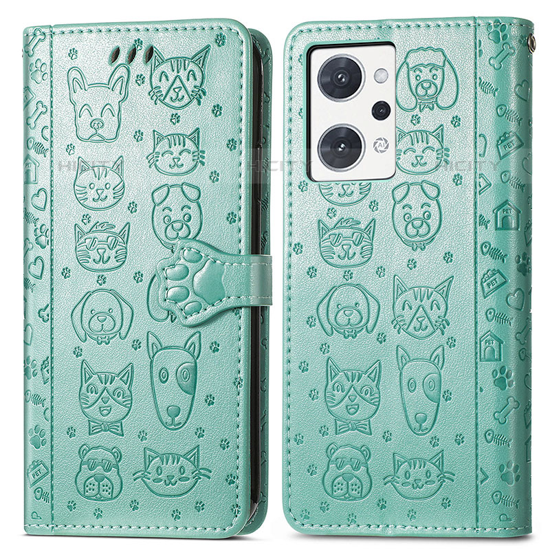 Funda de Cuero Cartera con Soporte Patron de Moda Carcasa S03D para Oppo Reno7 A