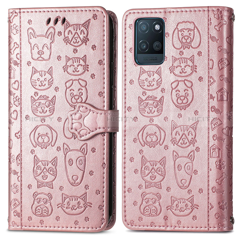 Funda de Cuero Cartera con Soporte Patron de Moda Carcasa S03D para Realme V11 5G