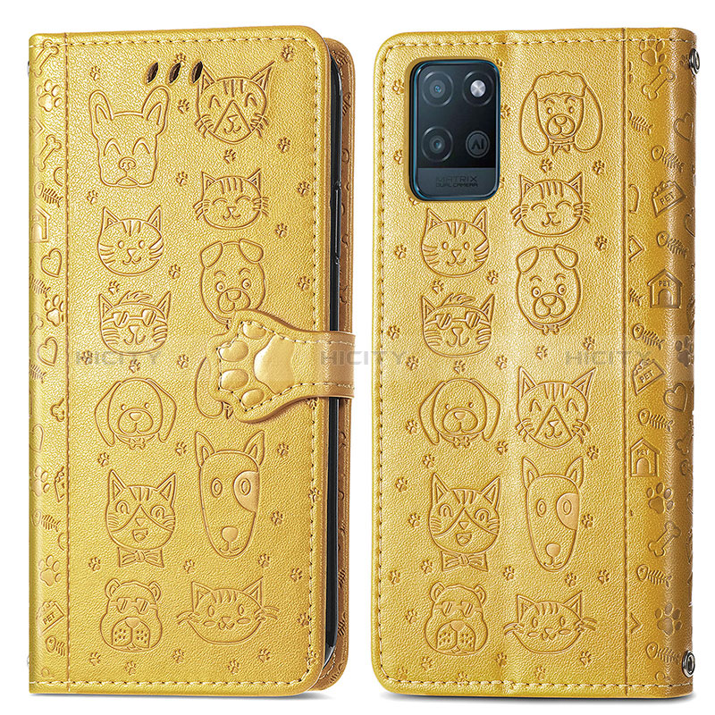 Funda de Cuero Cartera con Soporte Patron de Moda Carcasa S03D para Realme V11 5G