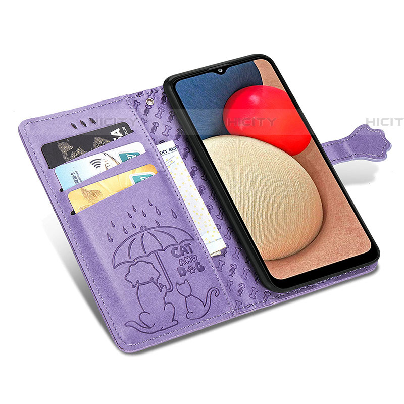 Funda de Cuero Cartera con Soporte Patron de Moda Carcasa S03D para Samsung Galaxy A03s