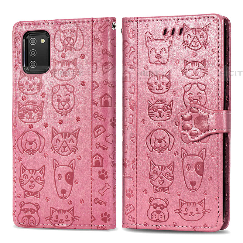 Funda de Cuero Cartera con Soporte Patron de Moda Carcasa S03D para Samsung Galaxy A03s