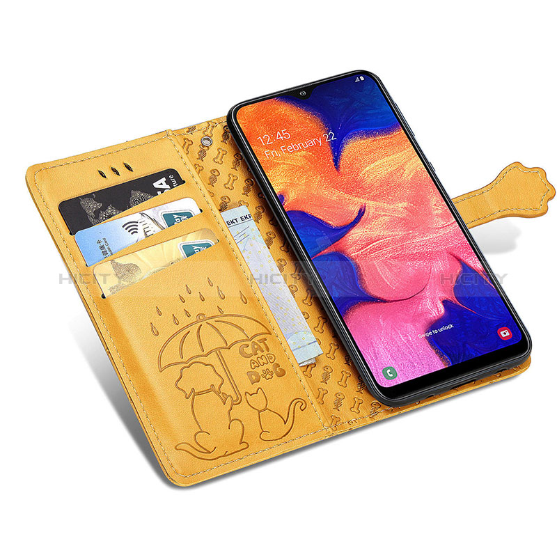 Funda de Cuero Cartera con Soporte Patron de Moda Carcasa S03D para Samsung Galaxy A10