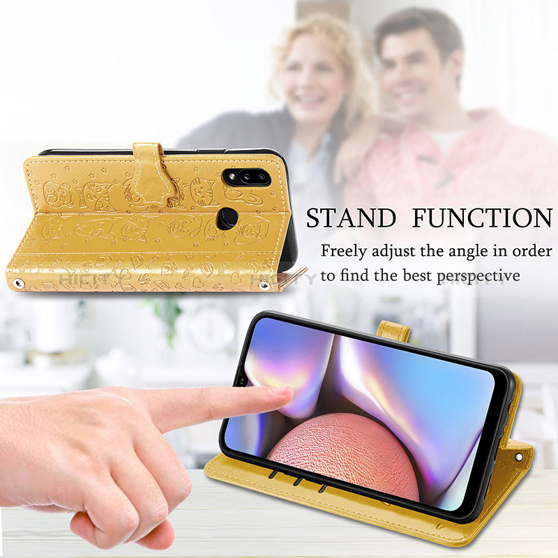 Funda de Cuero Cartera con Soporte Patron de Moda Carcasa S03D para Samsung Galaxy A10s