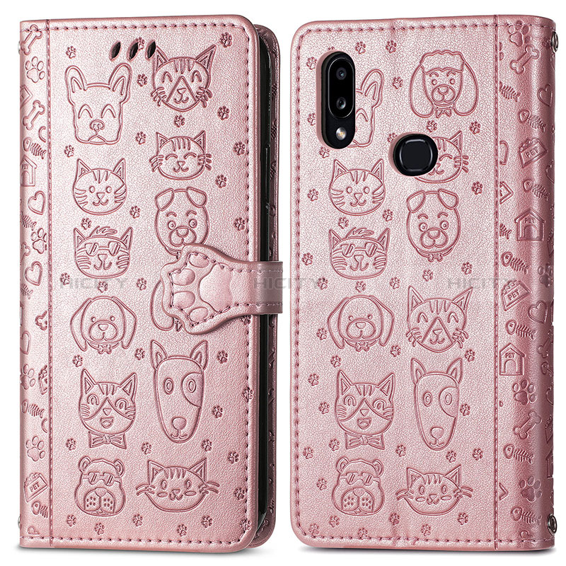 Funda de Cuero Cartera con Soporte Patron de Moda Carcasa S03D para Samsung Galaxy A10s