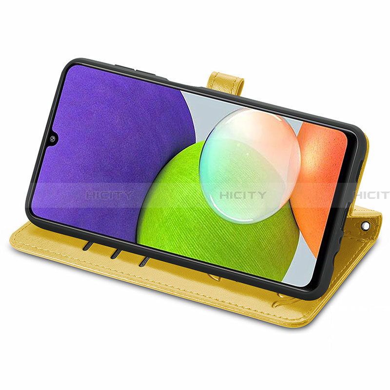 Funda de Cuero Cartera con Soporte Patron de Moda Carcasa S03D para Samsung Galaxy A22 4G