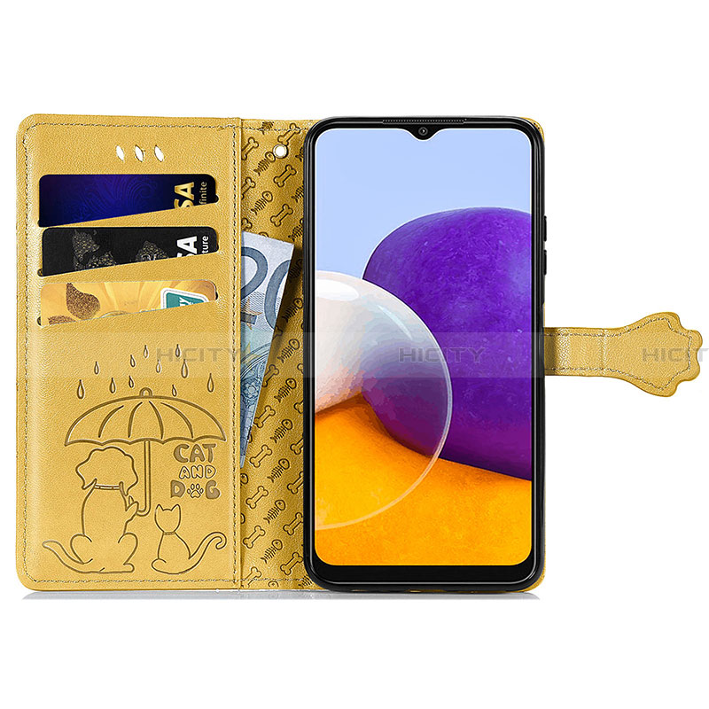 Funda de Cuero Cartera con Soporte Patron de Moda Carcasa S03D para Samsung Galaxy A22 5G