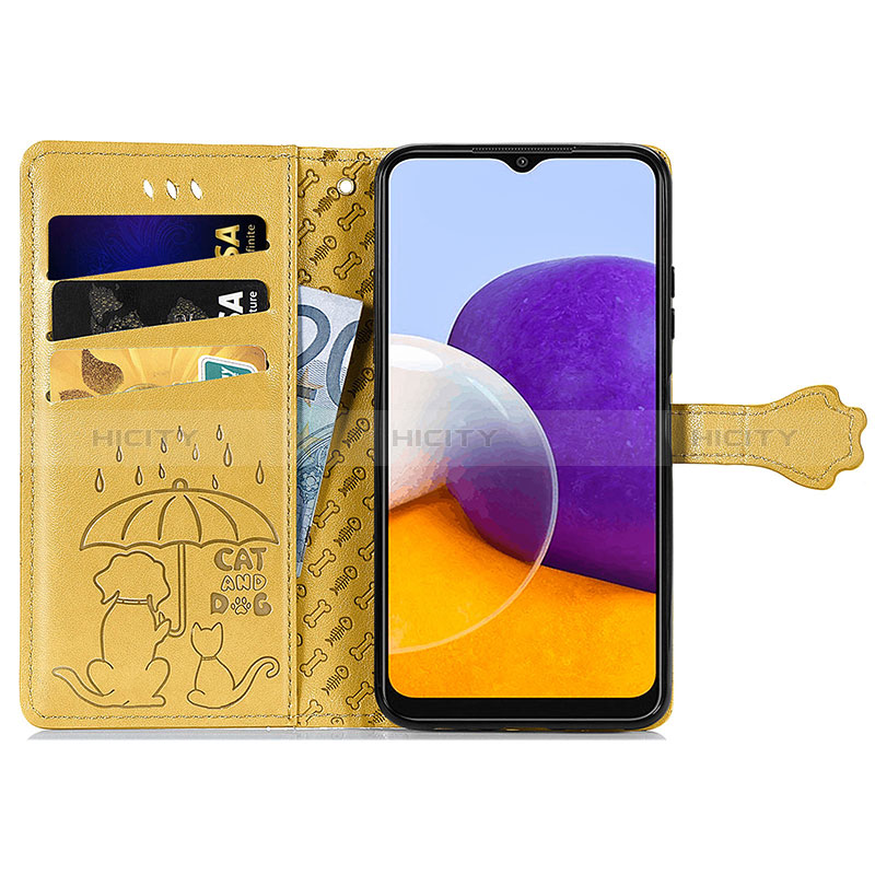 Funda de Cuero Cartera con Soporte Patron de Moda Carcasa S03D para Samsung Galaxy A22s 5G