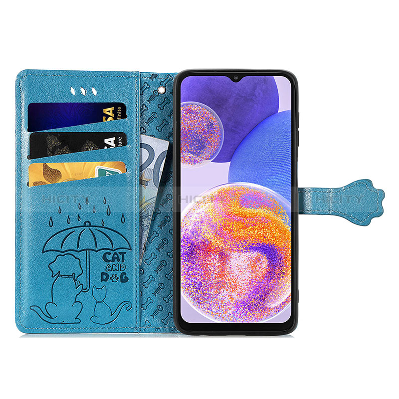 Funda de Cuero Cartera con Soporte Patron de Moda Carcasa S03D para Samsung Galaxy A23 5G