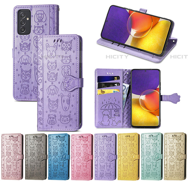 Funda de Cuero Cartera con Soporte Patron de Moda Carcasa S03D para Samsung Galaxy A24 4G