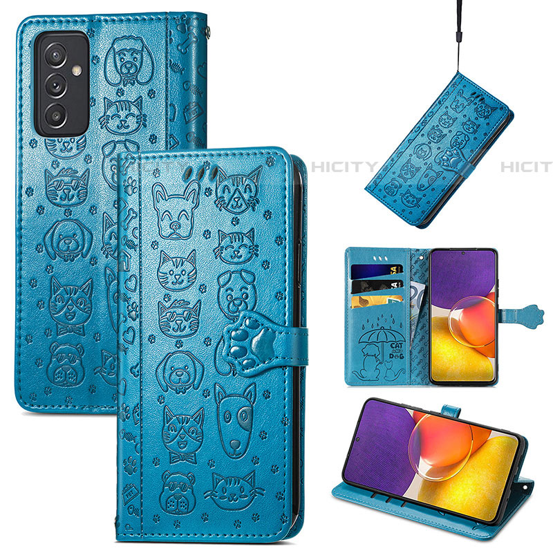 Funda de Cuero Cartera con Soporte Patron de Moda Carcasa S03D para Samsung Galaxy A24 4G