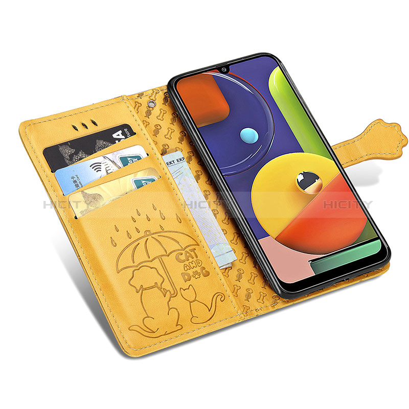 Funda de Cuero Cartera con Soporte Patron de Moda Carcasa S03D para Samsung Galaxy A30S