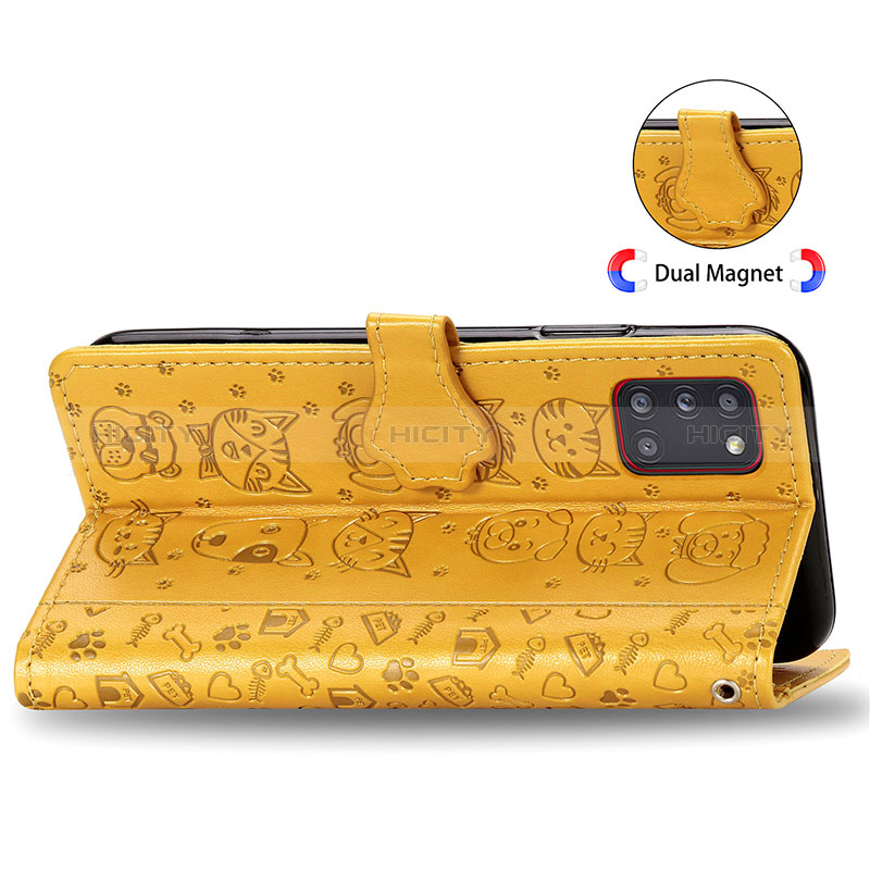 Funda de Cuero Cartera con Soporte Patron de Moda Carcasa S03D para Samsung Galaxy A31