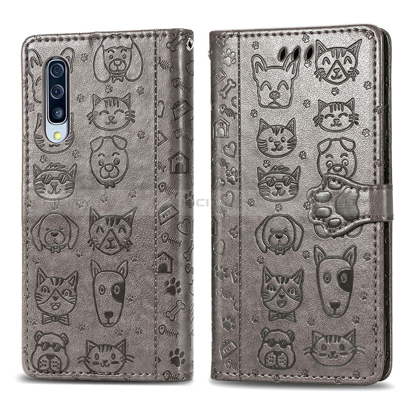 Funda de Cuero Cartera con Soporte Patron de Moda Carcasa S03D para Samsung Galaxy A50