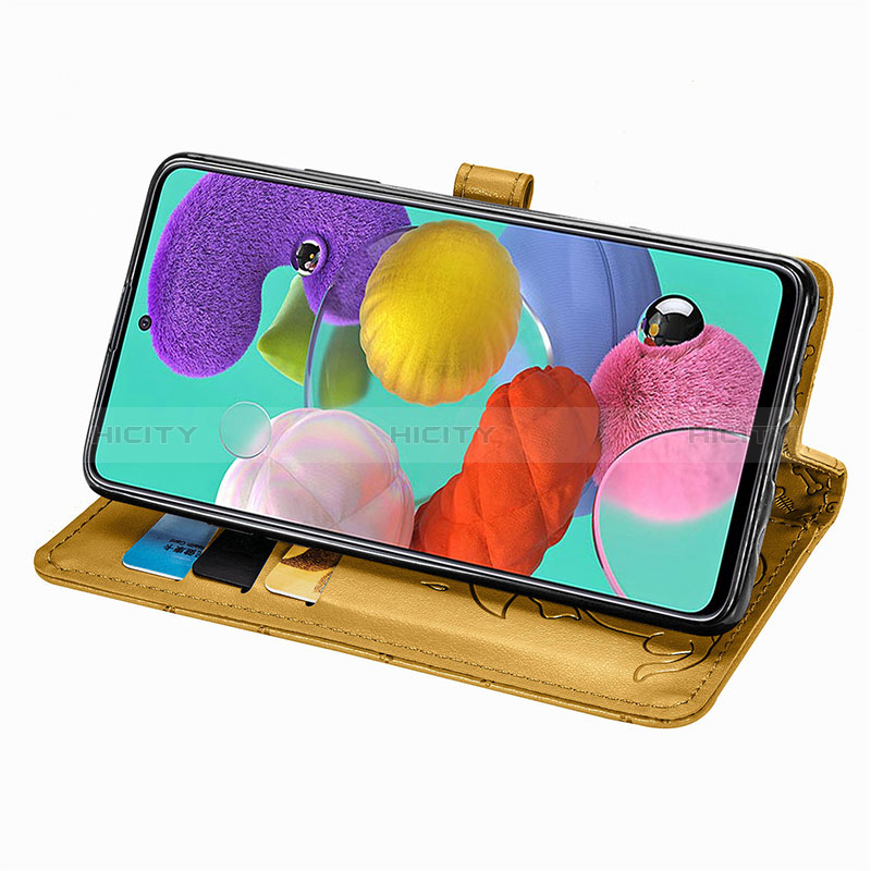 Funda de Cuero Cartera con Soporte Patron de Moda Carcasa S03D para Samsung Galaxy A51 4G