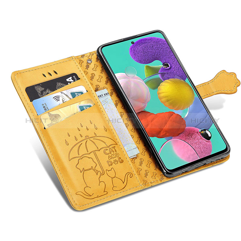 Funda de Cuero Cartera con Soporte Patron de Moda Carcasa S03D para Samsung Galaxy A51 5G