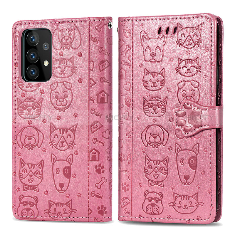 Funda de Cuero Cartera con Soporte Patron de Moda Carcasa S03D para Samsung Galaxy A52s 5G