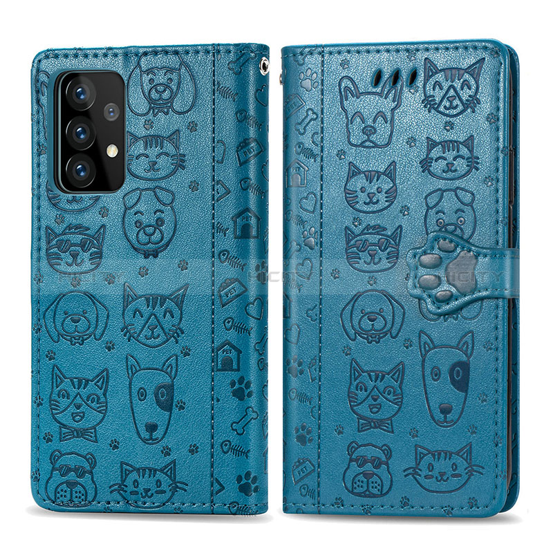 Funda de Cuero Cartera con Soporte Patron de Moda Carcasa S03D para Samsung Galaxy A52s 5G