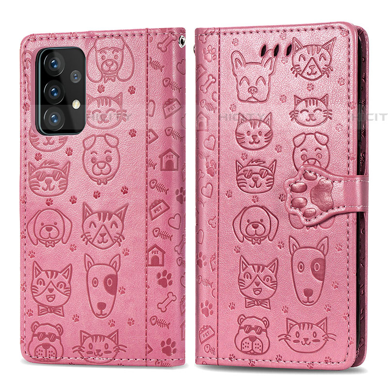 Funda de Cuero Cartera con Soporte Patron de Moda Carcasa S03D para Samsung Galaxy A72 4G