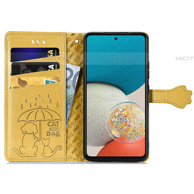 Funda de Cuero Cartera con Soporte Patron de Moda Carcasa S03D para Samsung Galaxy A73 5G