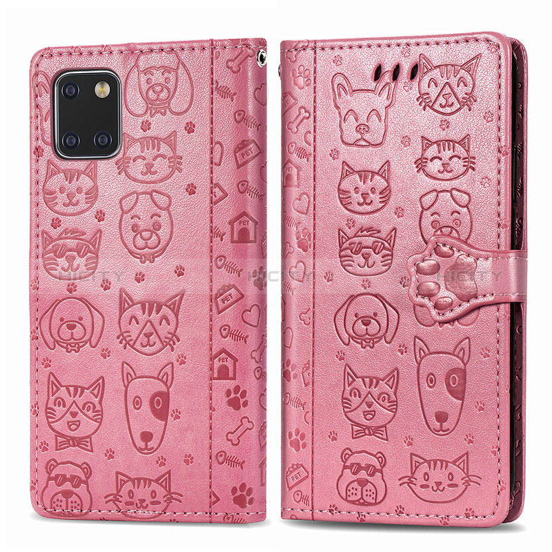 Funda de Cuero Cartera con Soporte Patron de Moda Carcasa S03D para Samsung Galaxy A81