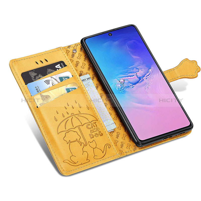 Funda de Cuero Cartera con Soporte Patron de Moda Carcasa S03D para Samsung Galaxy A91