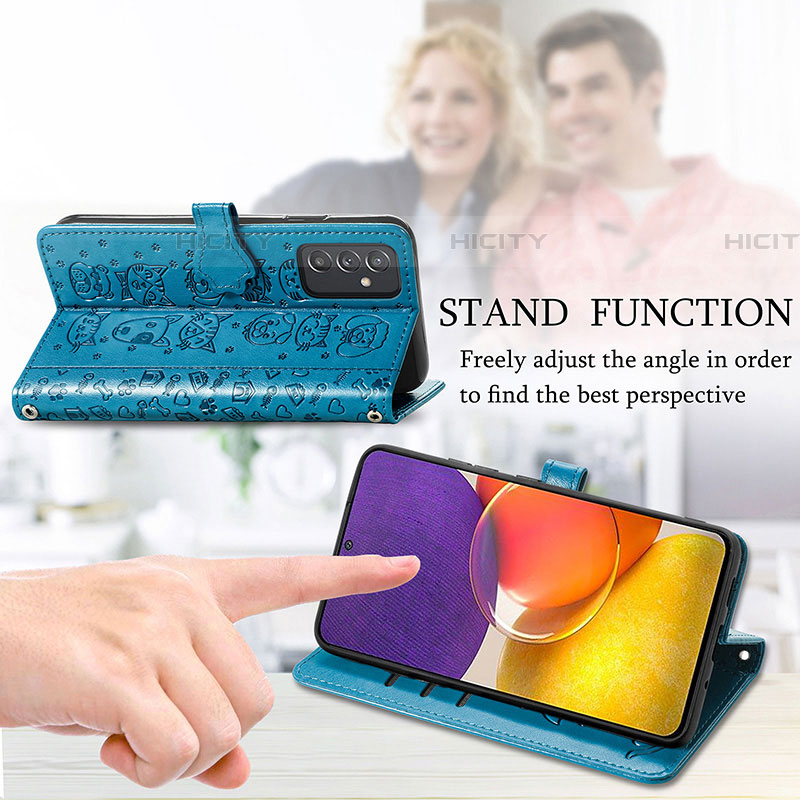 Funda de Cuero Cartera con Soporte Patron de Moda Carcasa S03D para Samsung Galaxy F34 5G