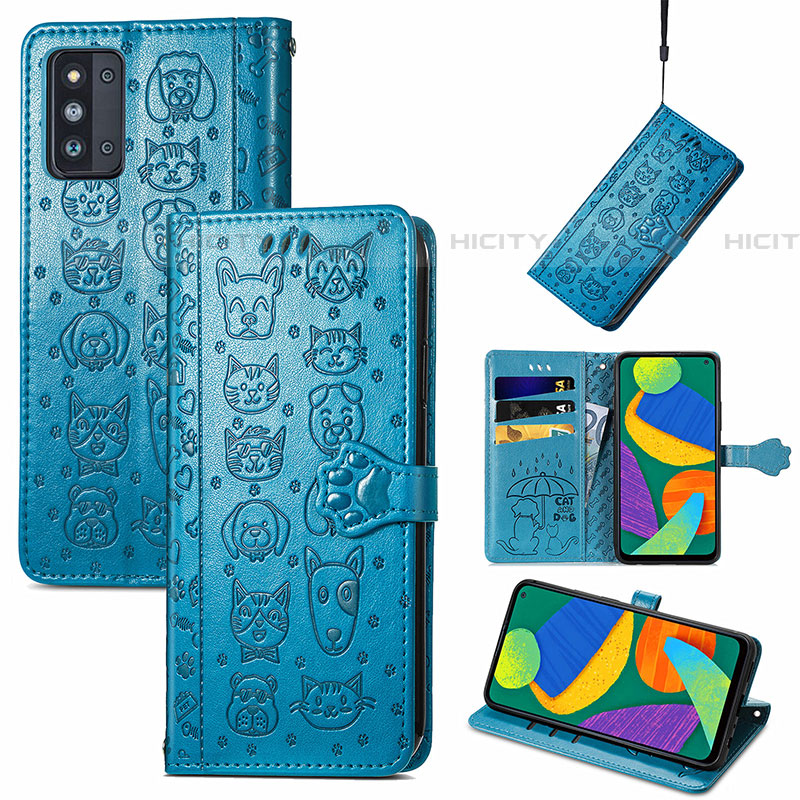 Funda de Cuero Cartera con Soporte Patron de Moda Carcasa S03D para Samsung Galaxy F52 5G