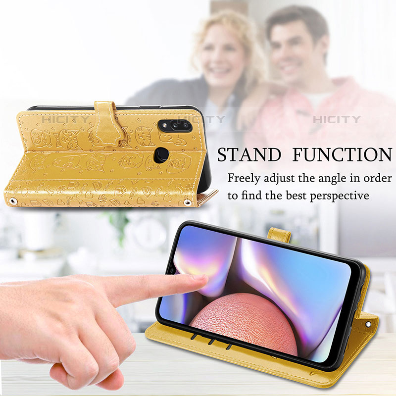 Funda de Cuero Cartera con Soporte Patron de Moda Carcasa S03D para Samsung Galaxy M01s