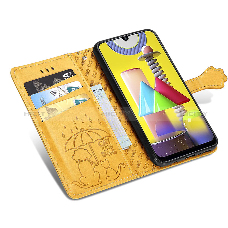 Funda de Cuero Cartera con Soporte Patron de Moda Carcasa S03D para Samsung Galaxy M31 Prime Edition