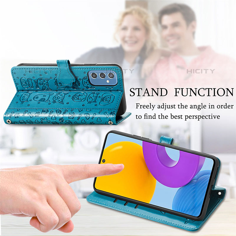 Funda de Cuero Cartera con Soporte Patron de Moda Carcasa S03D para Samsung Galaxy M52 5G