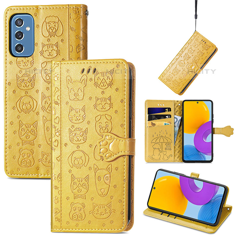 Funda de Cuero Cartera con Soporte Patron de Moda Carcasa S03D para Samsung Galaxy M52 5G