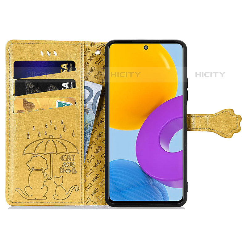 Funda de Cuero Cartera con Soporte Patron de Moda Carcasa S03D para Samsung Galaxy M52 5G