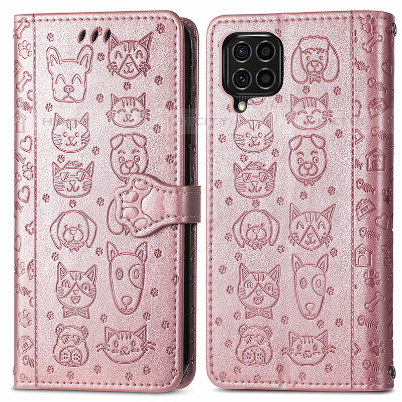 Funda de Cuero Cartera con Soporte Patron de Moda Carcasa S03D para Samsung Galaxy M62 4G