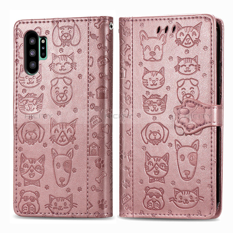 Funda de Cuero Cartera con Soporte Patron de Moda Carcasa S03D para Samsung Galaxy Note 10 Plus 5G