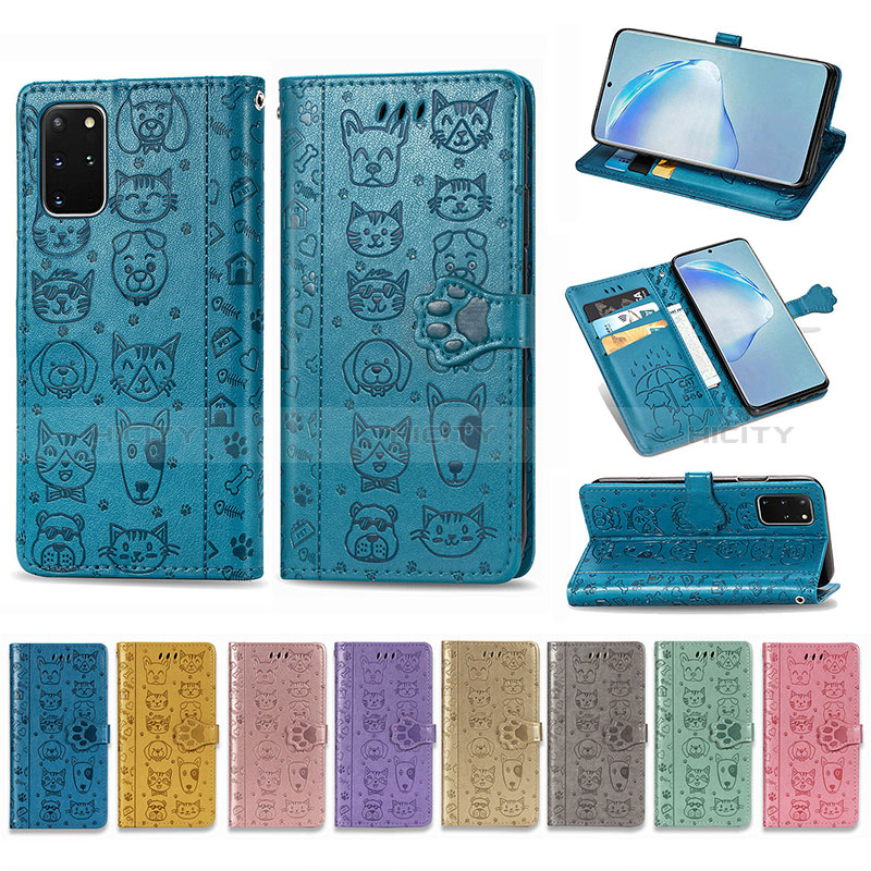 Funda de Cuero Cartera con Soporte Patron de Moda Carcasa S03D para Samsung Galaxy S20 Plus 5G