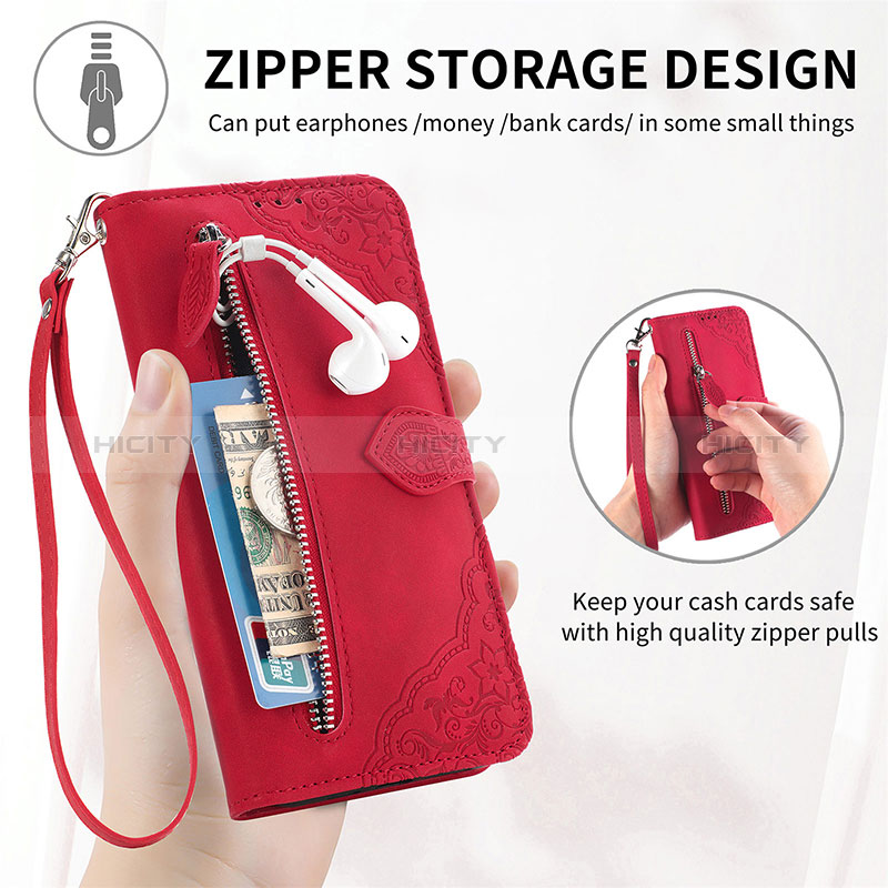 Funda de Cuero Cartera con Soporte Patron de Moda Carcasa S03D para Samsung Galaxy S24 5G