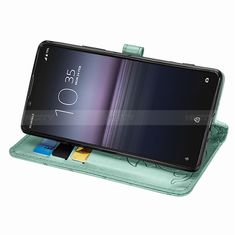 Funda de Cuero Cartera con Soporte Patron de Moda Carcasa S03D para Sony Xperia 1 II