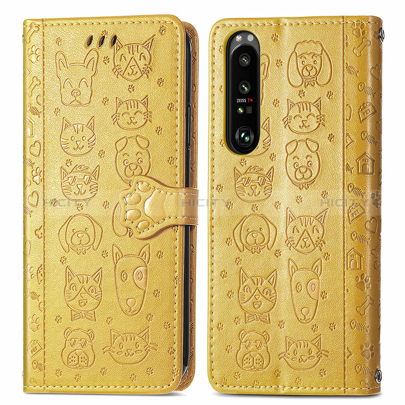 Funda de Cuero Cartera con Soporte Patron de Moda Carcasa S03D para Sony Xperia 1 III