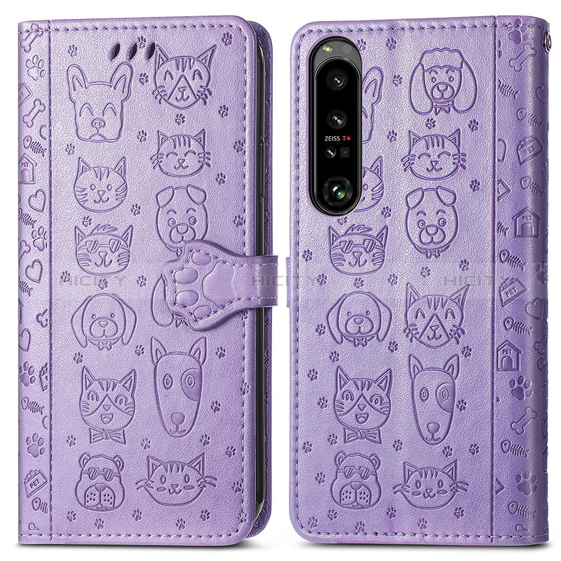 Funda de Cuero Cartera con Soporte Patron de Moda Carcasa S03D para Sony Xperia 1 IV SO-51C