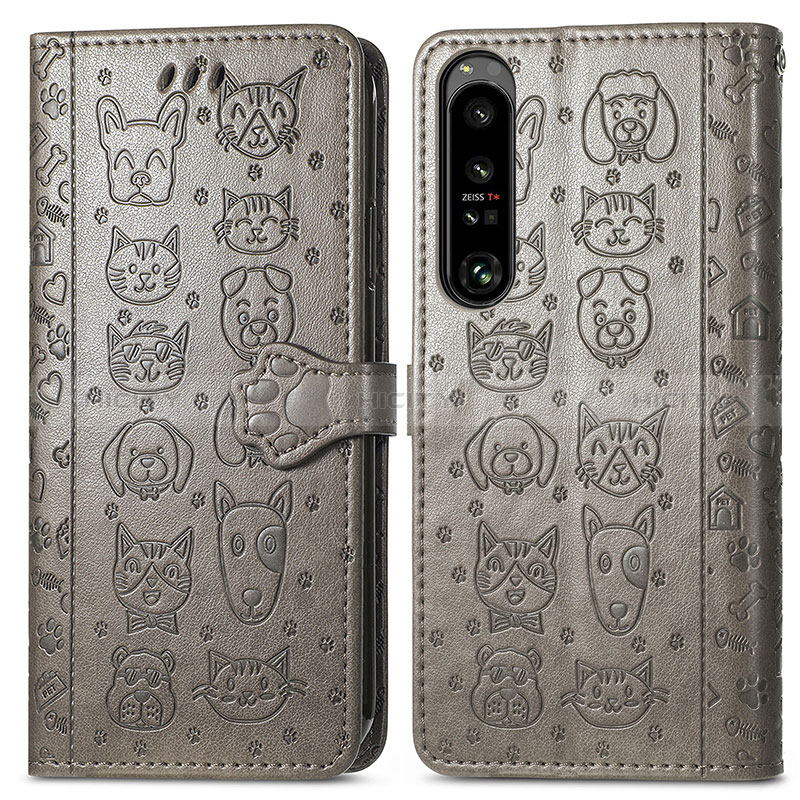 Funda de Cuero Cartera con Soporte Patron de Moda Carcasa S03D para Sony Xperia 1 IV SO-51C