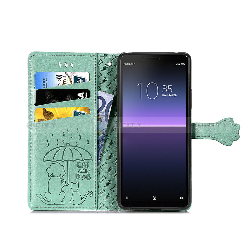 Funda de Cuero Cartera con Soporte Patron de Moda Carcasa S03D para Sony Xperia 10 II