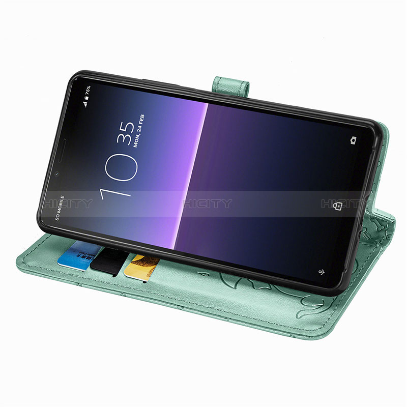 Funda de Cuero Cartera con Soporte Patron de Moda Carcasa S03D para Sony Xperia 10 II