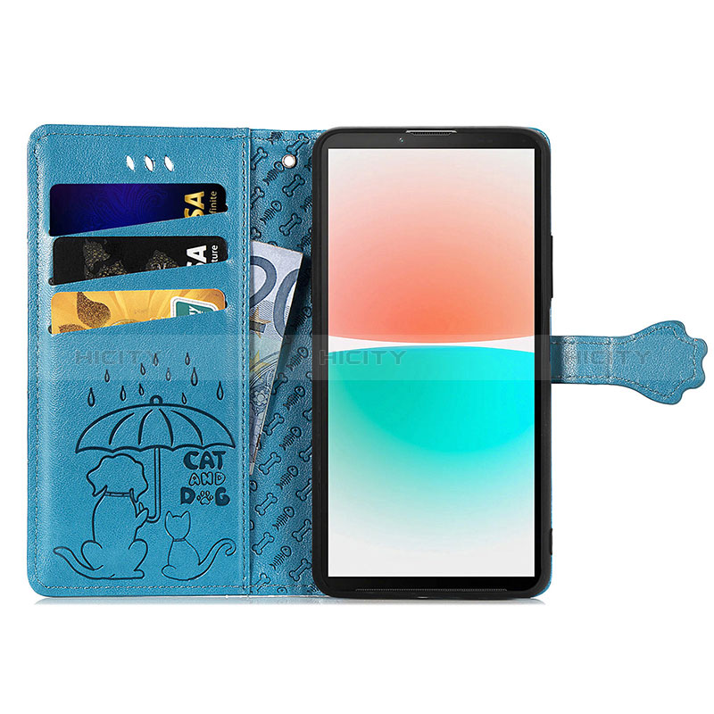 Funda de Cuero Cartera con Soporte Patron de Moda Carcasa S03D para Sony Xperia 10 IV