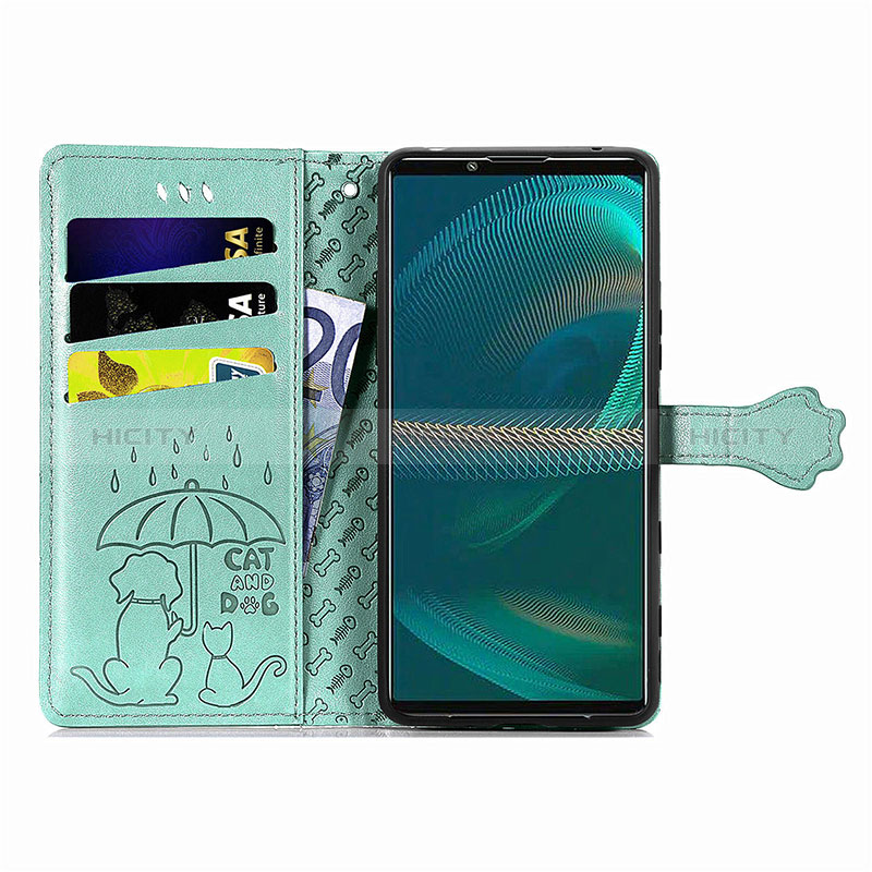 Funda de Cuero Cartera con Soporte Patron de Moda Carcasa S03D para Sony Xperia 5 IV