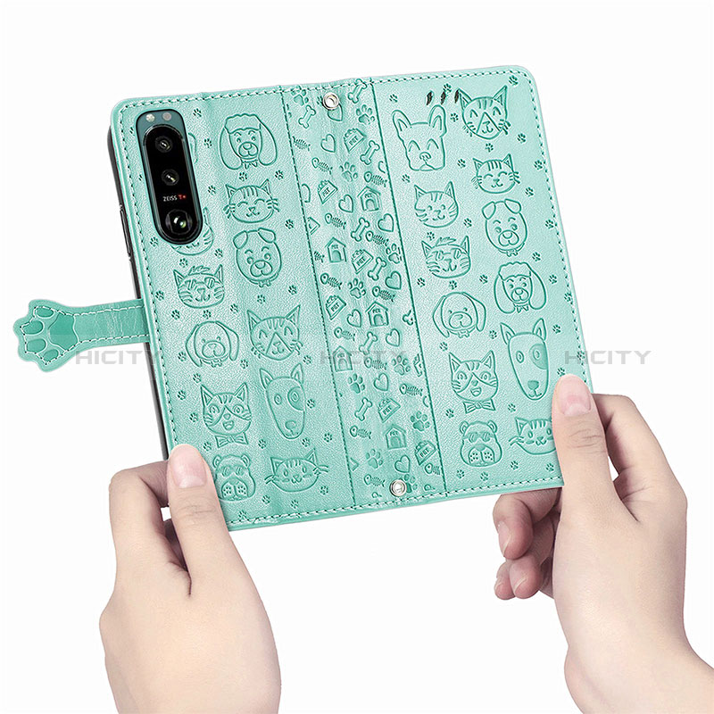 Funda de Cuero Cartera con Soporte Patron de Moda Carcasa S03D para Sony Xperia 5 IV