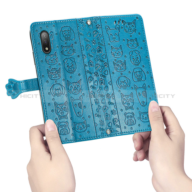 Funda de Cuero Cartera con Soporte Patron de Moda Carcasa S03D para Sony Xperia Ace II SO-41B