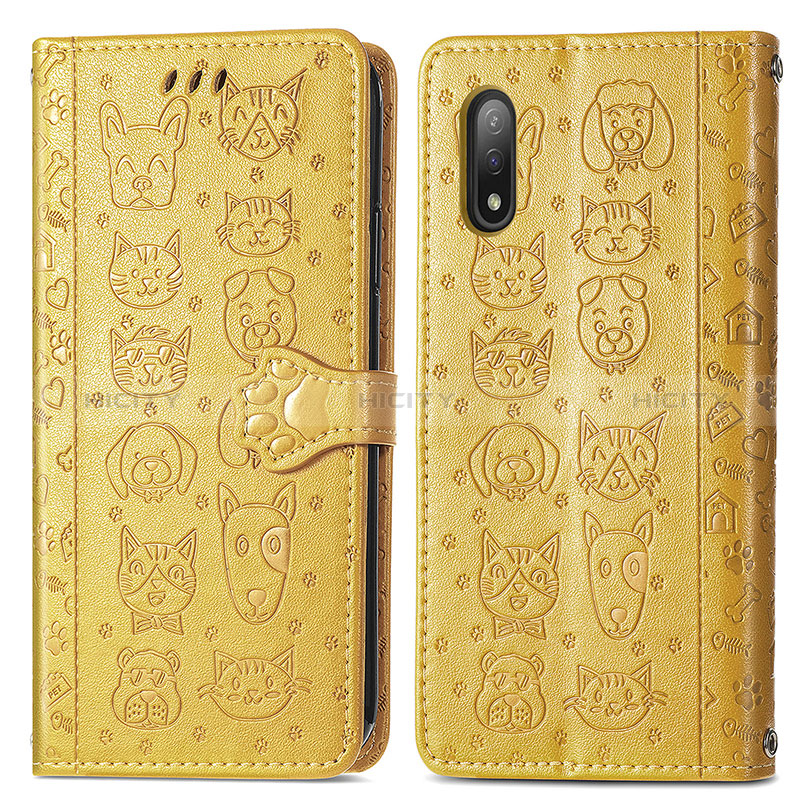 Funda de Cuero Cartera con Soporte Patron de Moda Carcasa S03D para Sony Xperia Ace II SO-41B