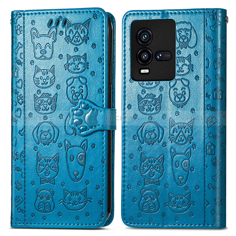 Funda de Cuero Cartera con Soporte Patron de Moda Carcasa S03D para Vivo iQOO 10 5G